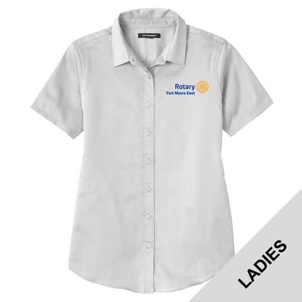 LW809 - EMB - R241E005 - Ladies Short Sleeve Dress Shirt Thumbnail
