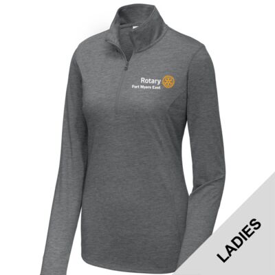 Fort Myers East Rotary - Women's PosiCharge ® Tri Blend Wicking 1/4 Zip Pullover Thumbnail